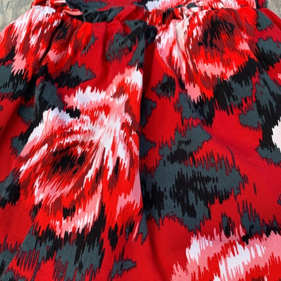Baby Gap Red and Black Floral Dress Size 3 - Picture 2 of 5